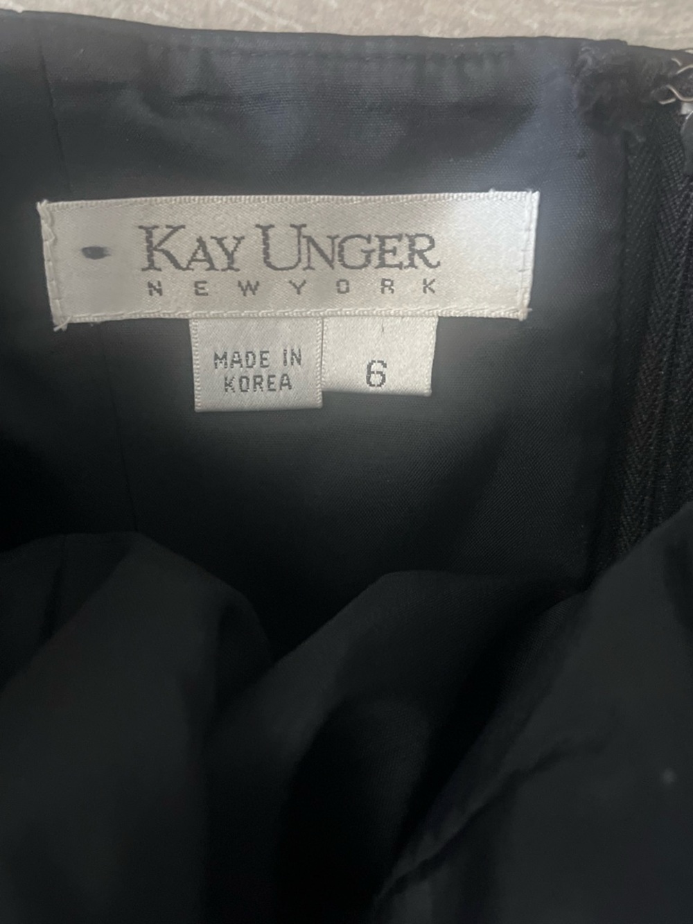Kay Unger Black Beaded Strapless Satin Top - Picture 2 of 2